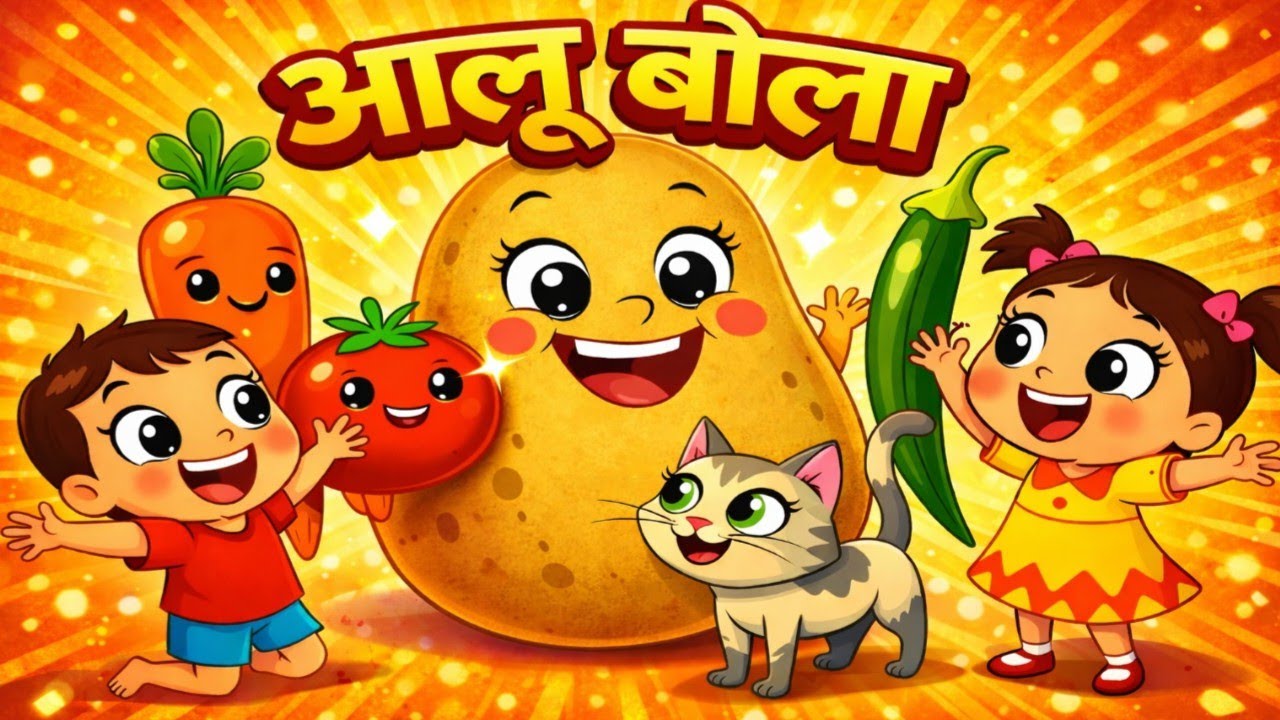 🥔 Aloo bola mujhko kha loo 👼| Hindi kids rhymes | Best Rhymes by @KidsRhymes_10k #kidsrhymes #video 