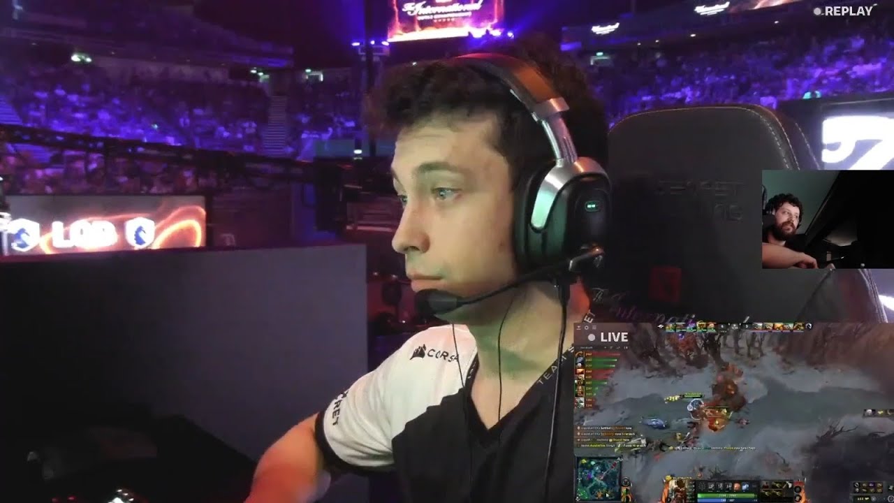 Team Secret Nisha reaction to miCKe Lina ULTI on creep from Gorgc TI11 The International 2022