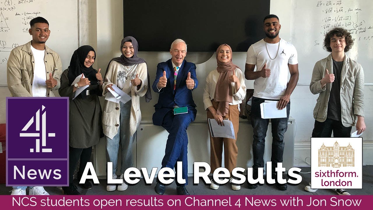 Jon Snow & Channel 4 News On #alevelresultsday2021 At Newham Collegiate - See Students Open Results!