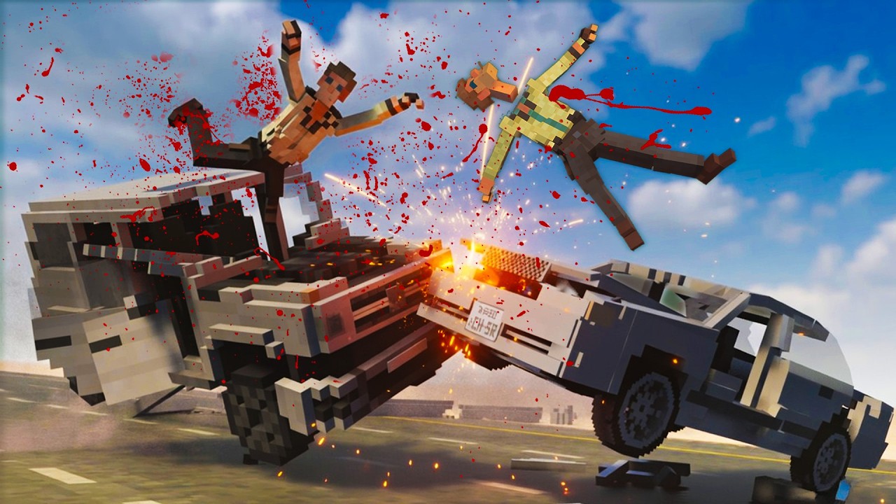Realistic CAR CRASH Ragdoll Physics | Teardown