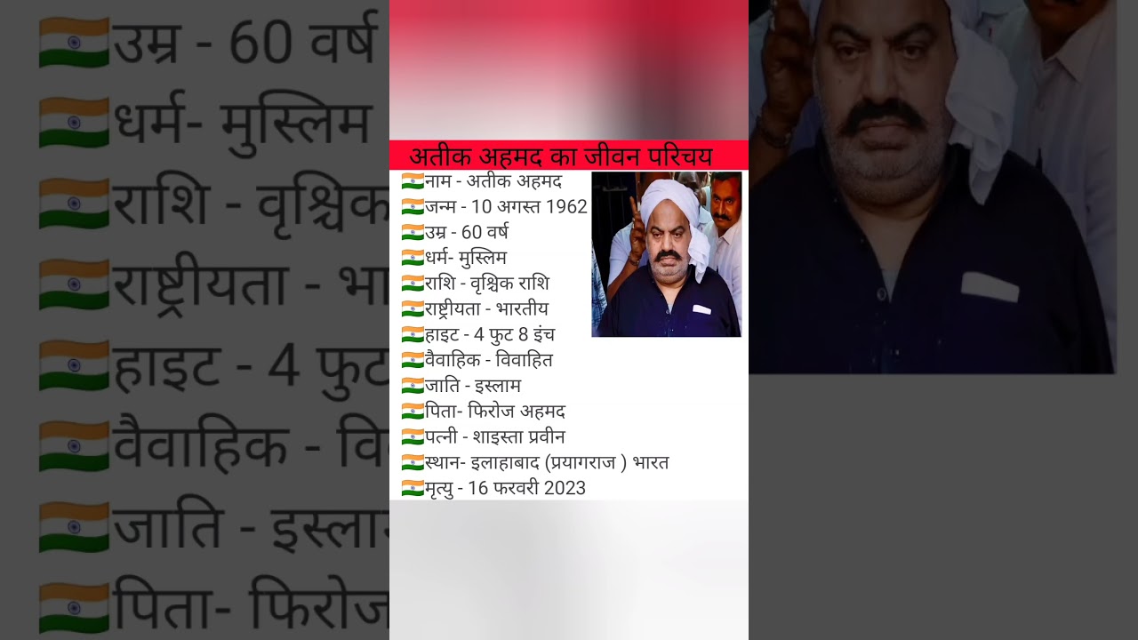 ||अतीक अहमद का जीवन परिचय||biography of atik Ahmad#viral#shortvideo||