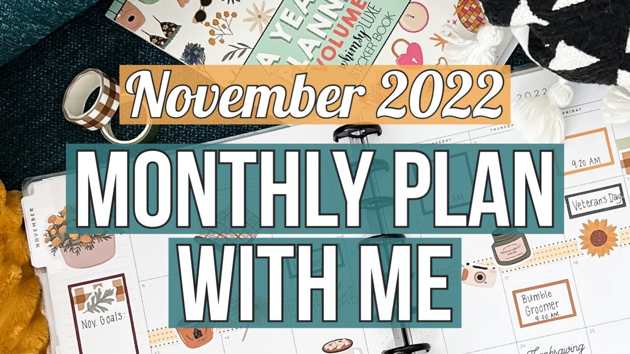 November 2022 Monthly Plan With Me - Big Happy Planner - New Whimsyluxe Sticker Book!