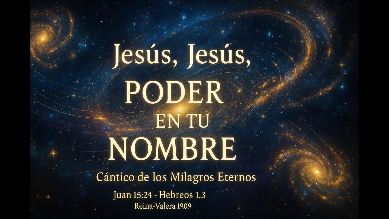 🎵 JESÚS, JESÚS, PODER EN TU NOMBRE – Cántico de los Milagros Eternos  📖 Juan 15 24 • Hebreos 1 3 —
