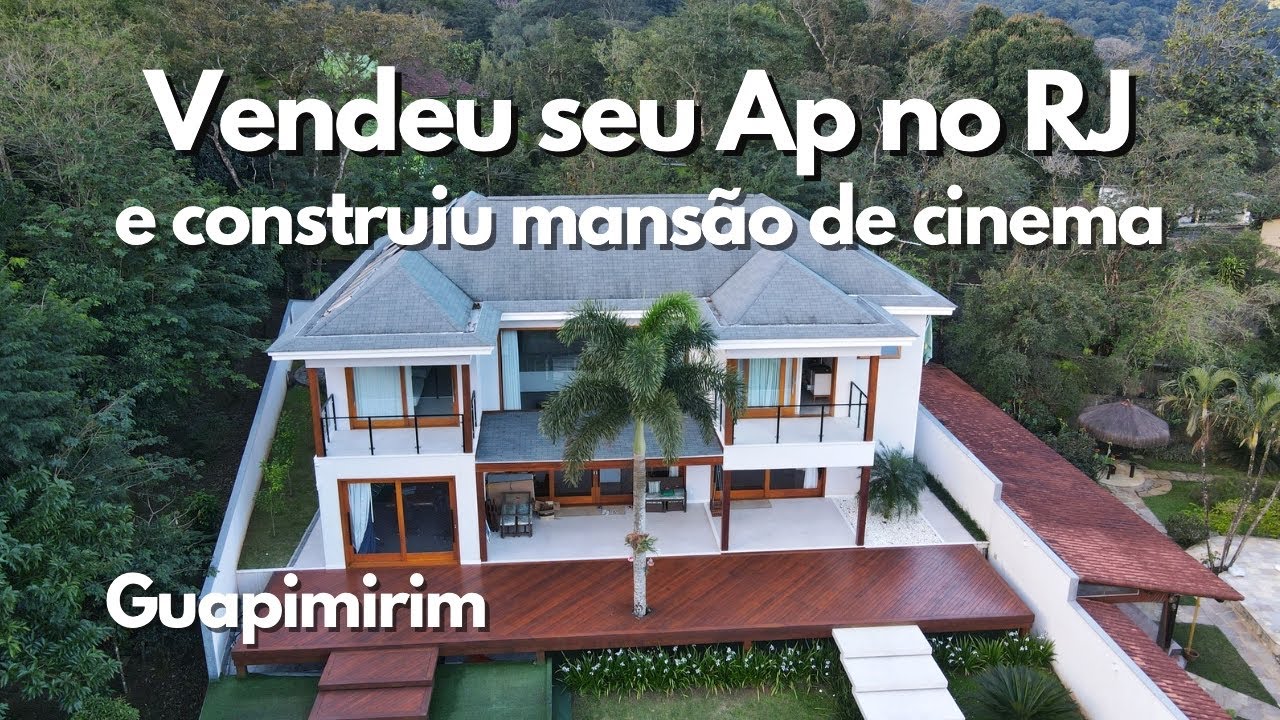Vendeu seu apartamento no RJ e construiu essa mansão de cinema em Guapimirim