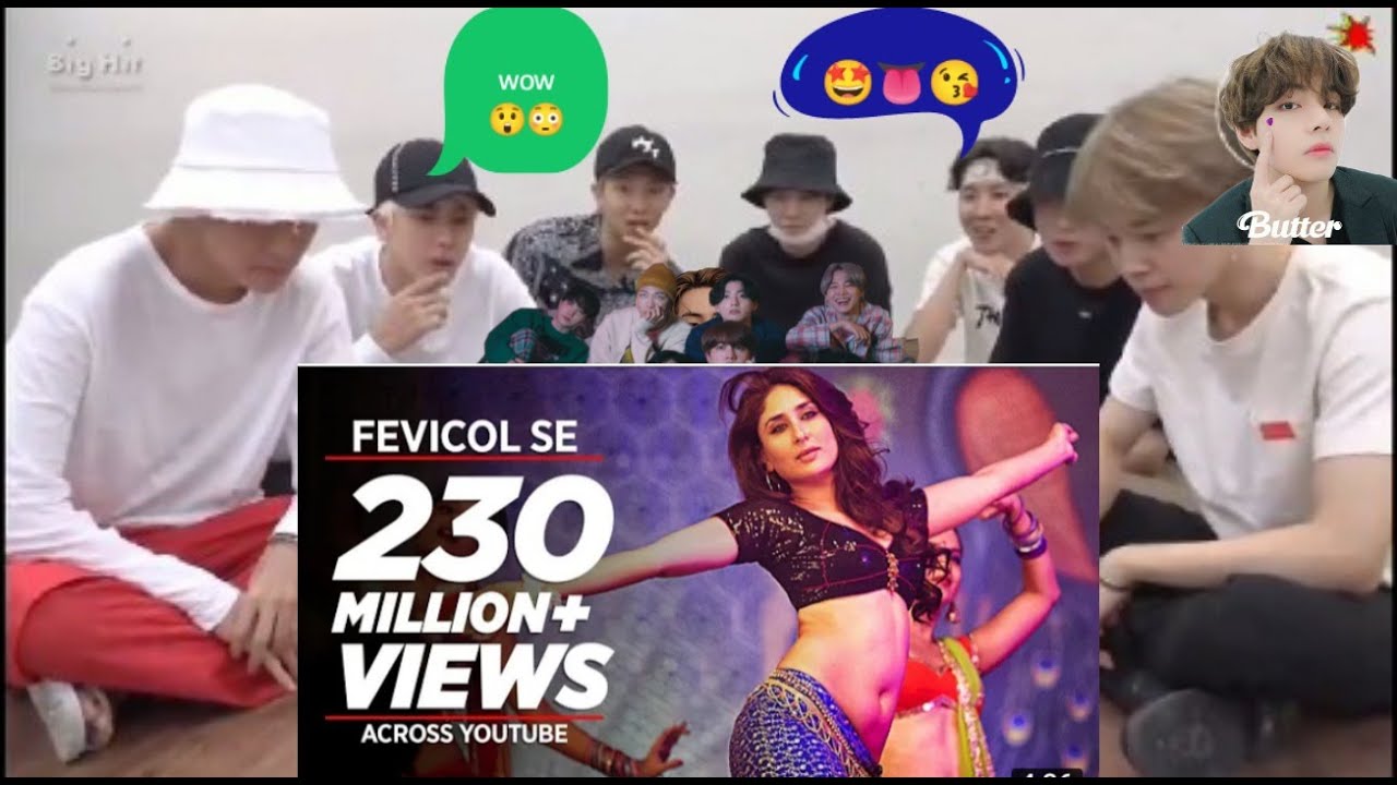 Bts reaction on hindi song fevicol se ||kareena kapoor and salman khan|| #bts#btsarmy#btsreaction