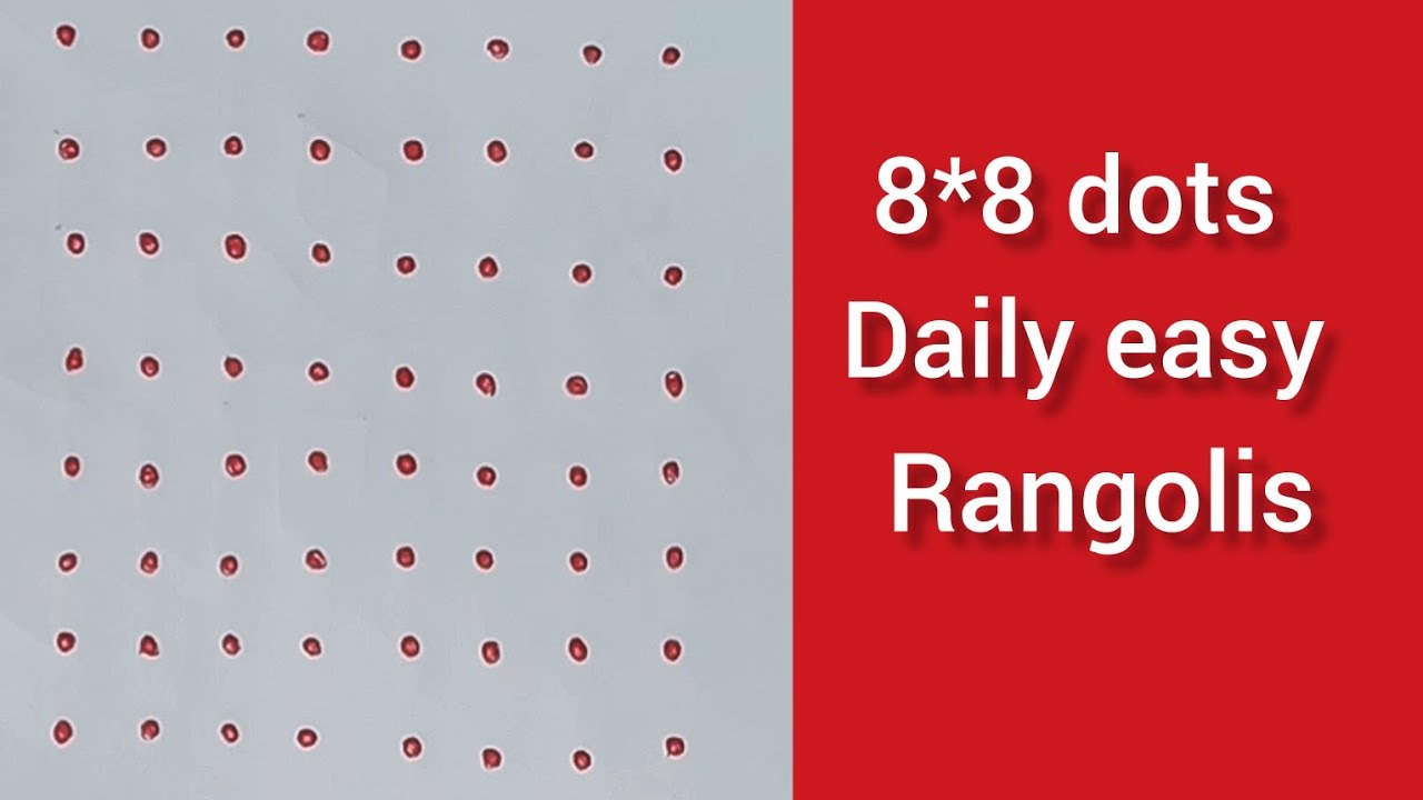 8*8 dots rangolis✨simple rangolis✨🌸daily easy rangolis✨🌸letest rangolis✨plz subscribe to my channel🙏
