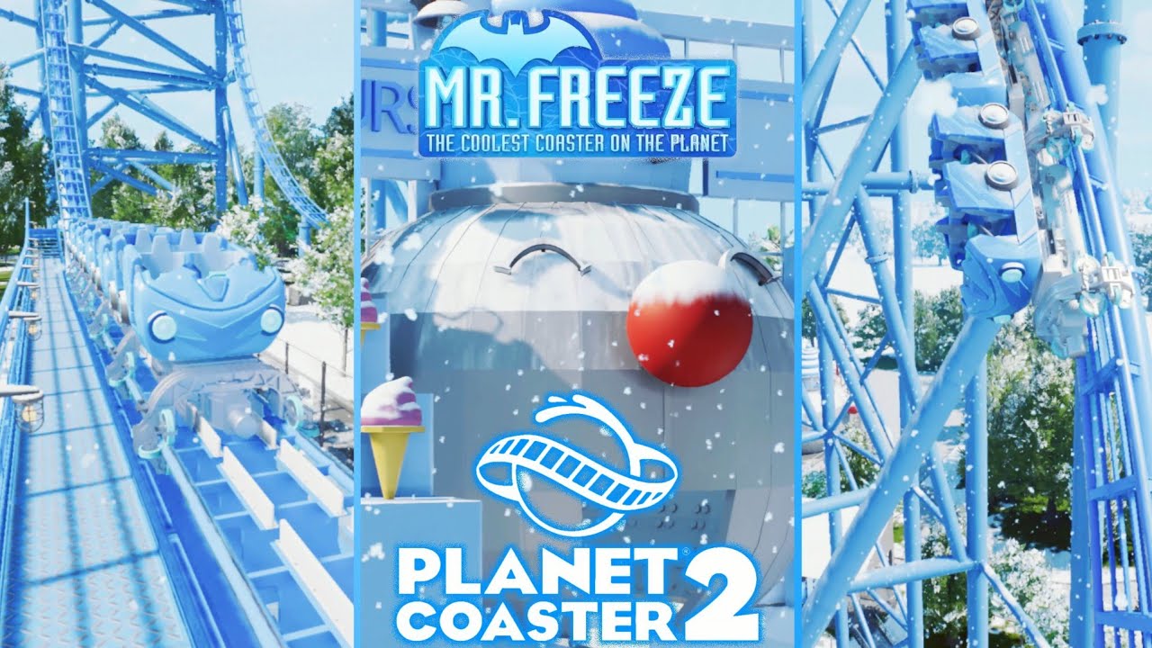 Mr. Freeze: New Blast | Off-Ride POV & Views - (Planet Coaster 2)