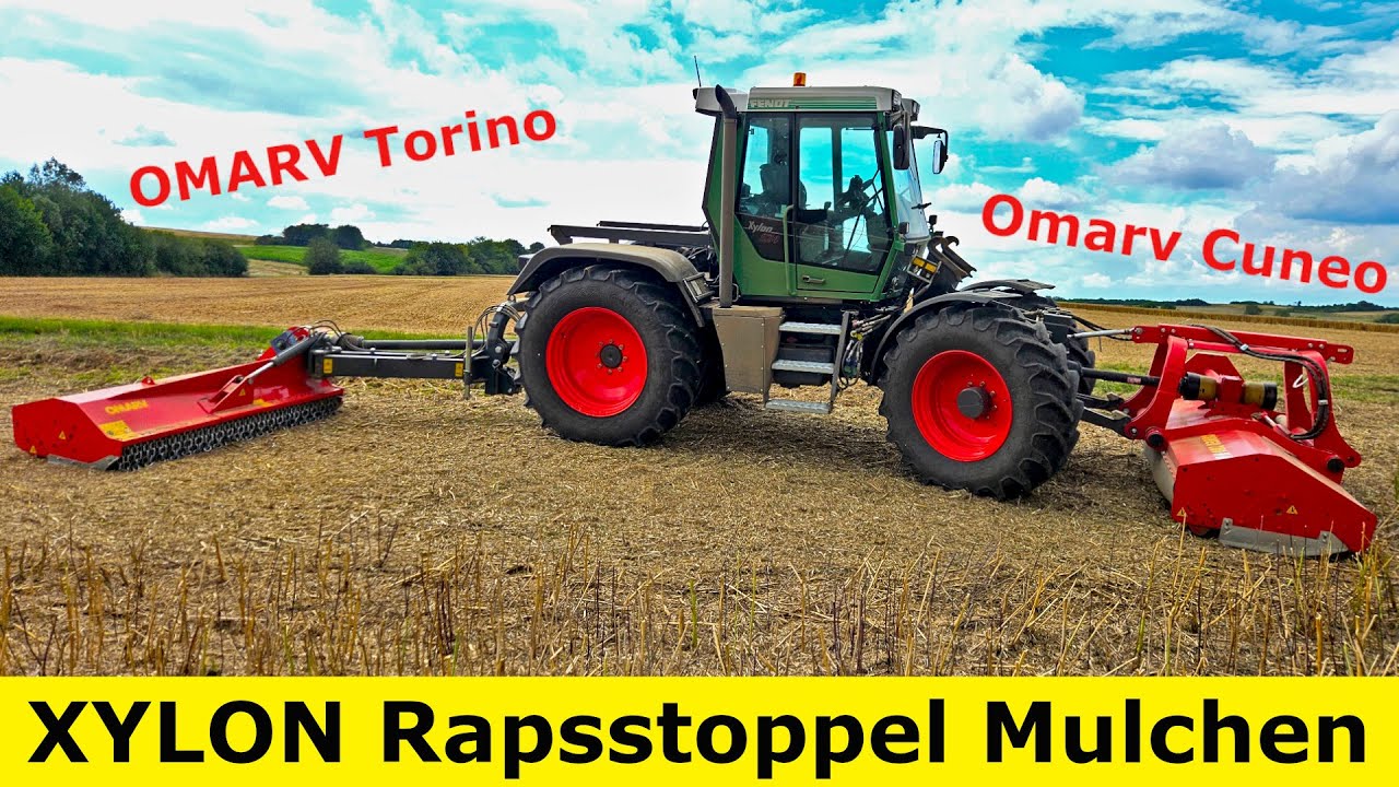 Rapsstoppel mulchen mit Fendt Xylon 524 u. Omarv Cuneo + Torino | Stihl Kettensäge warten