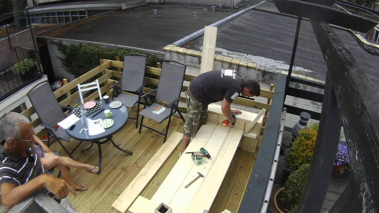 Steigerhout Loungebank time lapse