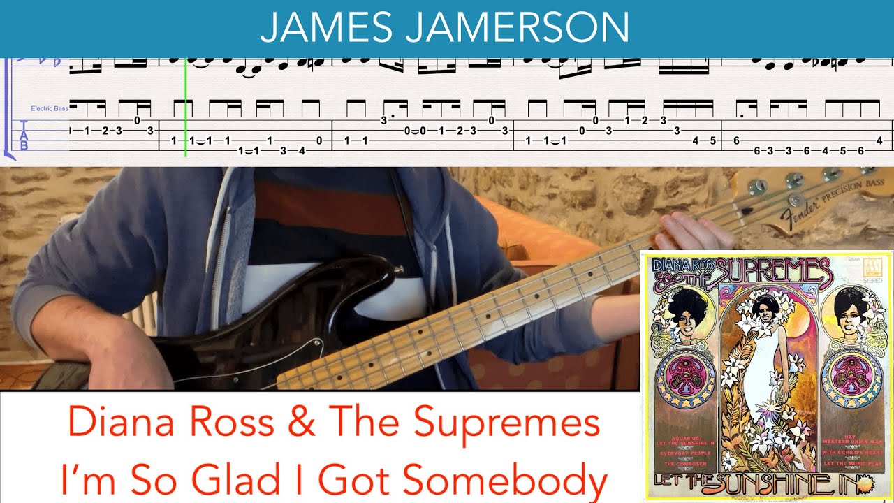 James Jamerson // Diana Ross & The Supremes - I'm So Glad I Got Somebody // bass playalong w/tabs