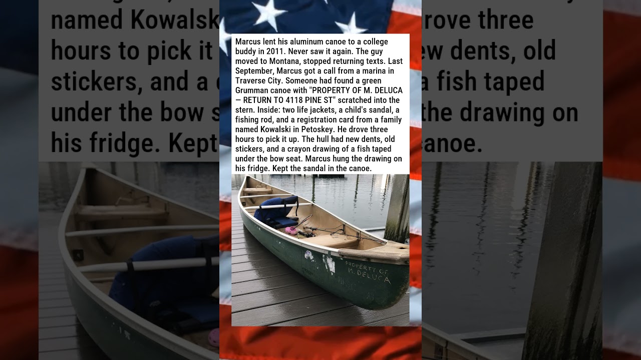 BORROWED CANOE RETURNS AFTER TWELVE YEARS WITH A FAMILY INSIDE 🛶👨&zwj;👩&zwj;👧😂