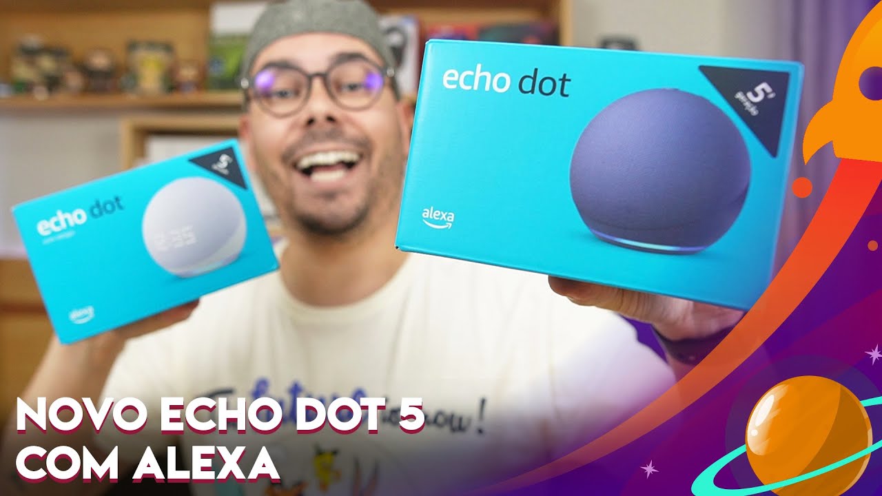 NOVO AMAZON ECHO DOT 5ª GERAÇÃO COM ALEXA E SOM SURPREENDENTE? (UNBOXING COMPLETO)