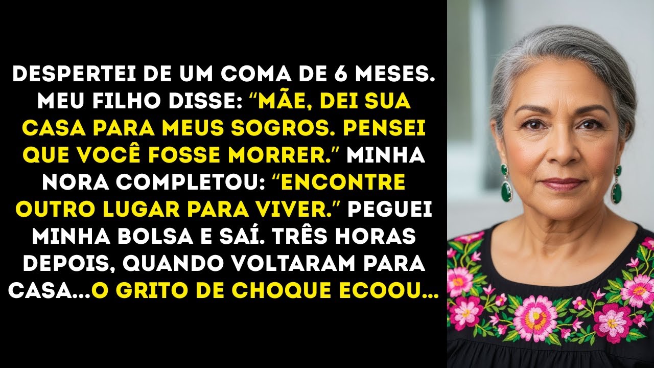 Em coma, meu filho deu minha casa aos sogros… “Achei que você não sobreviveria” — quando acordei…