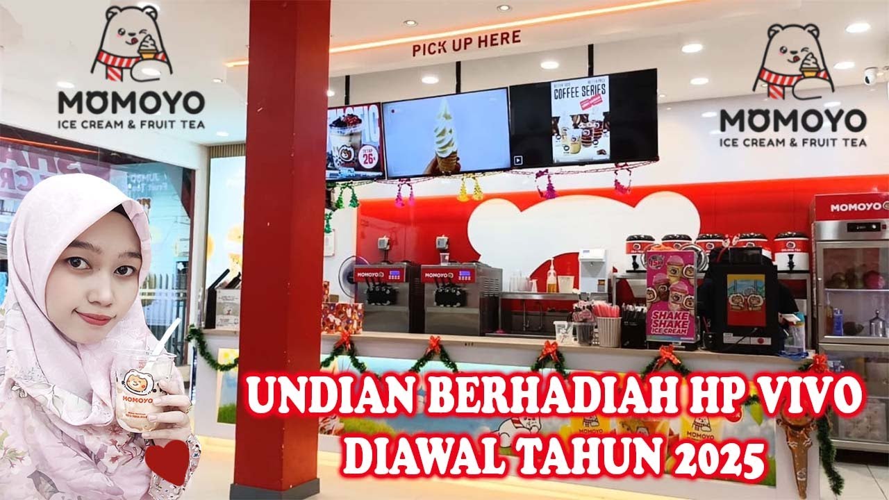 Dapat Handphone Vivo? Undian Berhadiah Ice Cream Momoyo Amuntai #vlog #amuntai #vivo #undian