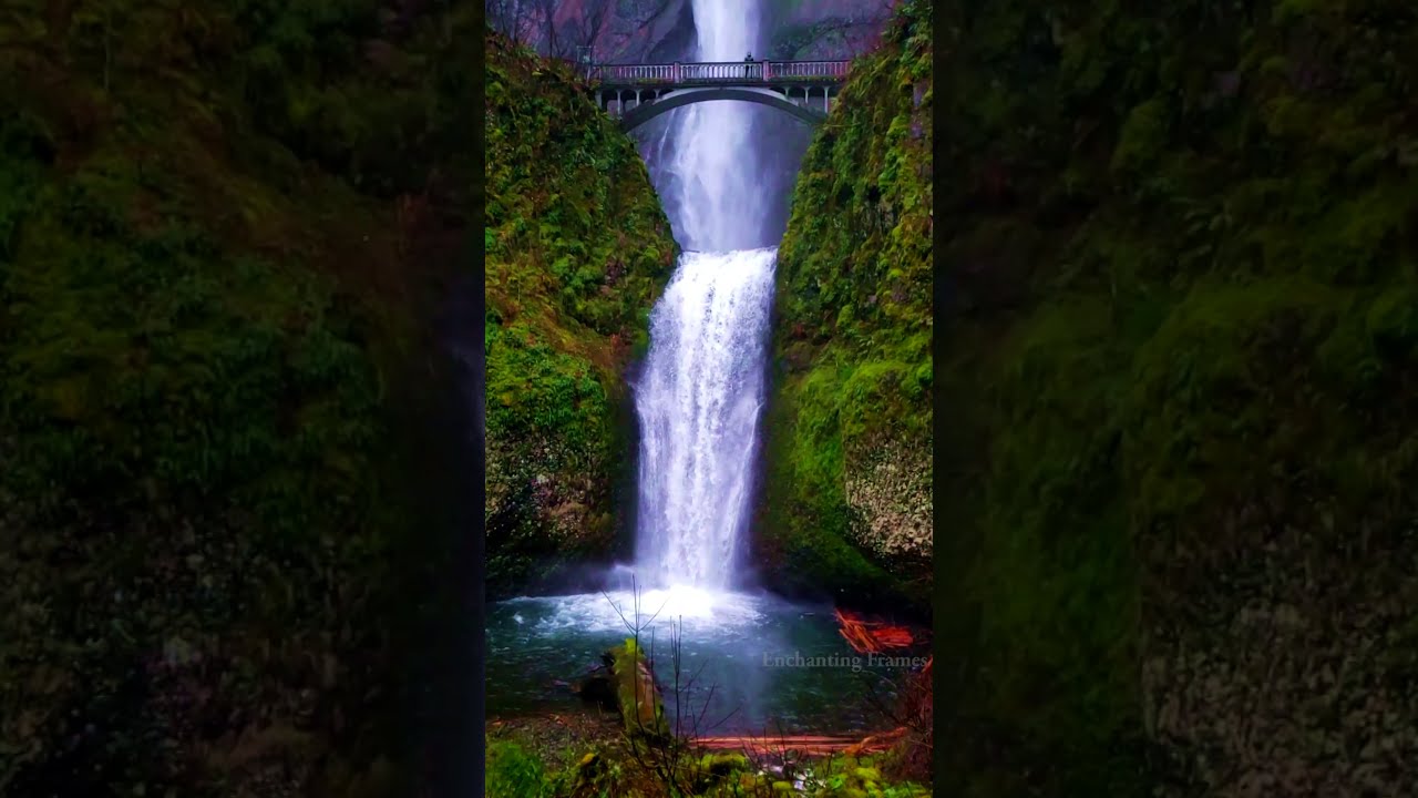 Beautiful waterfall in slow motion.. #shorts
