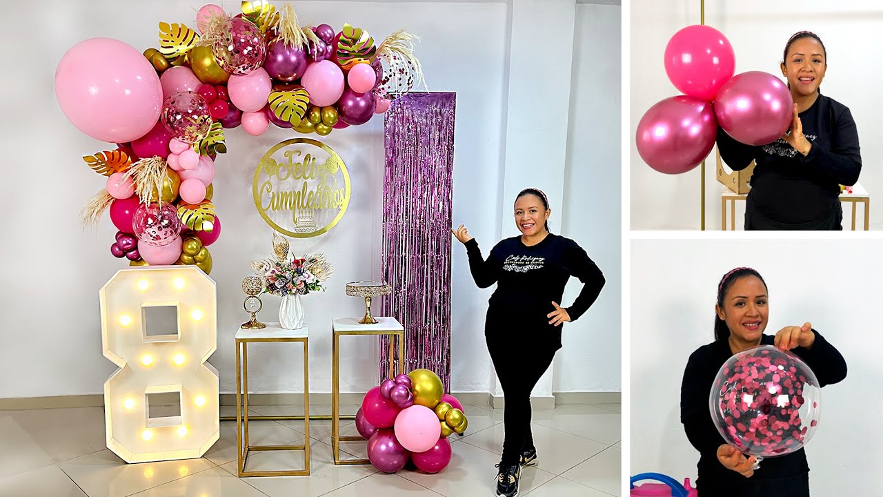 Como hacer un Arco de Globos 🍂Decoración para Cumpleaños🍂