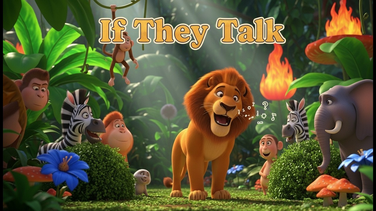 What If Jungle Animals Could Talk? 🐘🦁 Fun Song for Toddlers