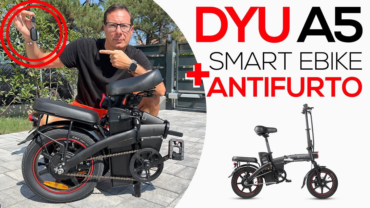 DYU A5: MINI BICICLETTA ELETTRICA PIEGHEVOLE CON ANTIFURTO E TUTTA AMMORTIZZATA! Zitti Tutti! 🤐