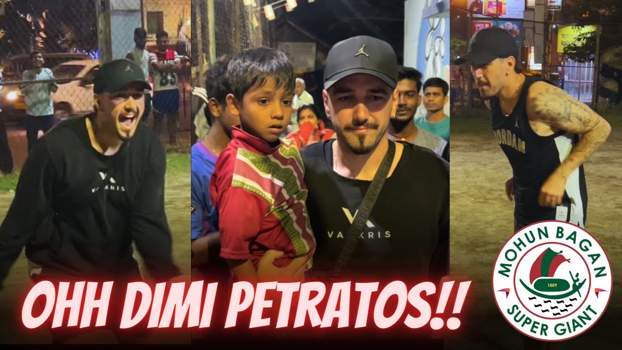 Dimitri Petratos Played Football With Local Kids Barefooted Just A Day After The Kolkata Derby