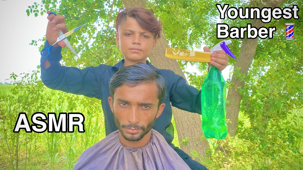 ASMR youngest Barber 💈 In the world 🗺️