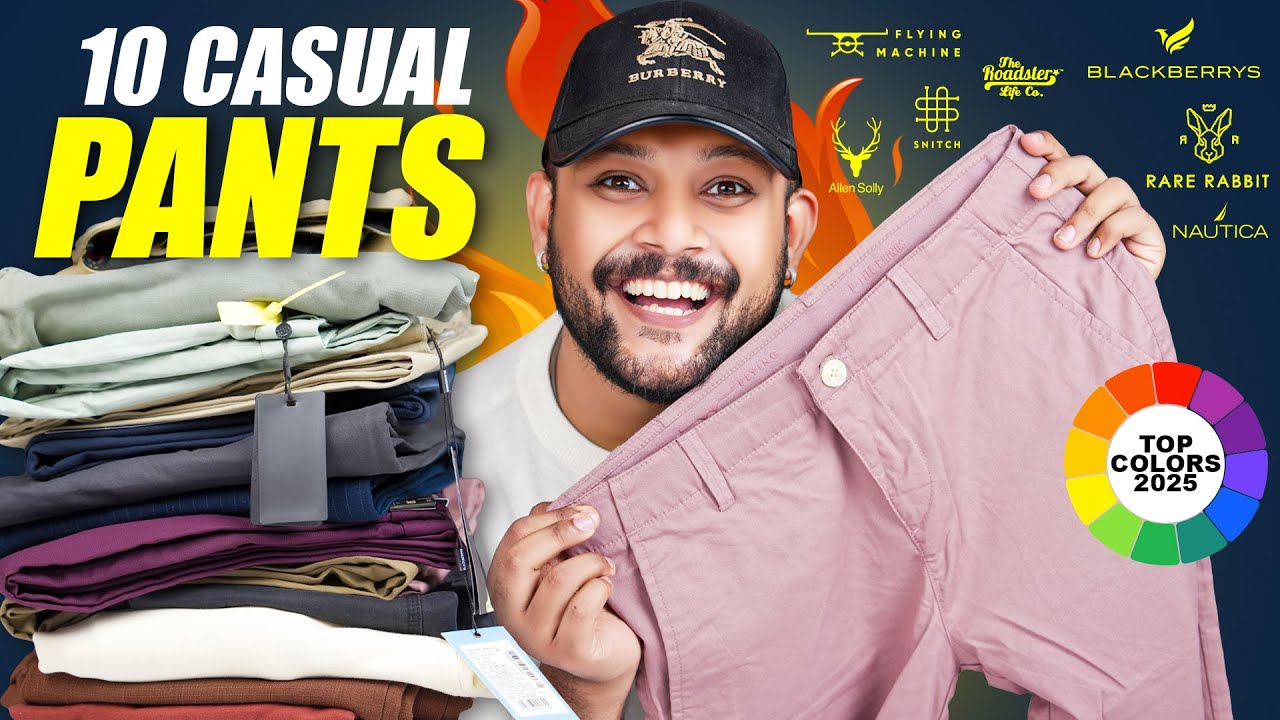 10 Best Casual Pants & Colours for Men (College, Office) in Summer 2025 🔥 | Myntra Haul | ONE CHANCE