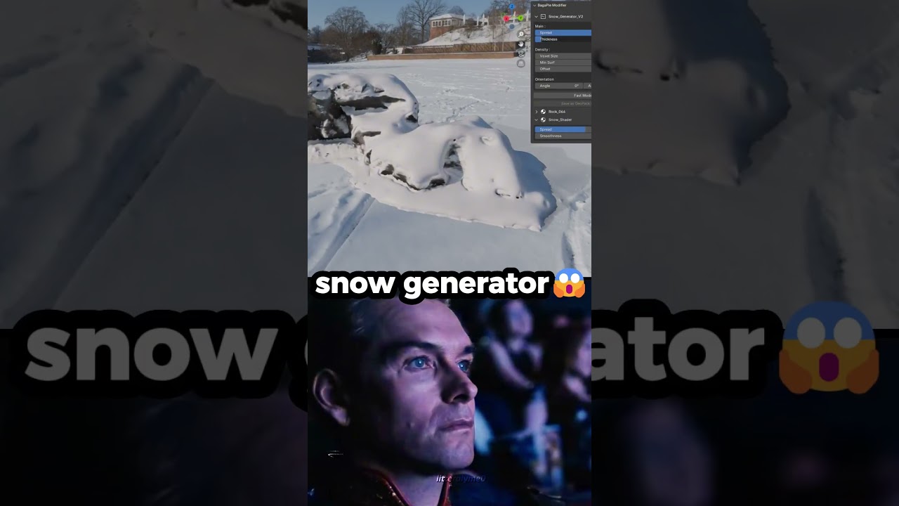 Snow Generator😱New Blender Tool by BagaPie
