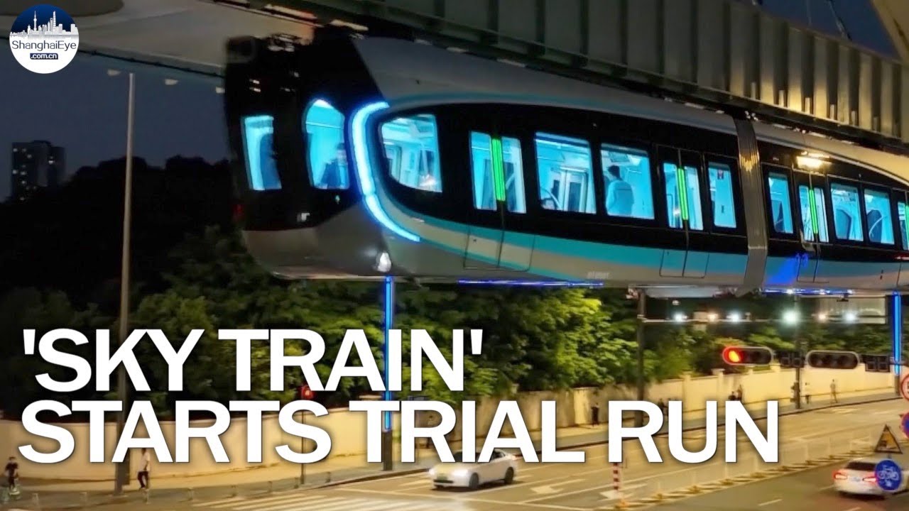 Driverless suspension train starts trial run in central China city, Wuhan