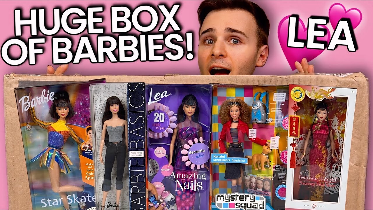 Lea Barbie HAUL! Huge Box of Barbie Dolls Using the GORGEOUS Lea/Kayla Face Mold!