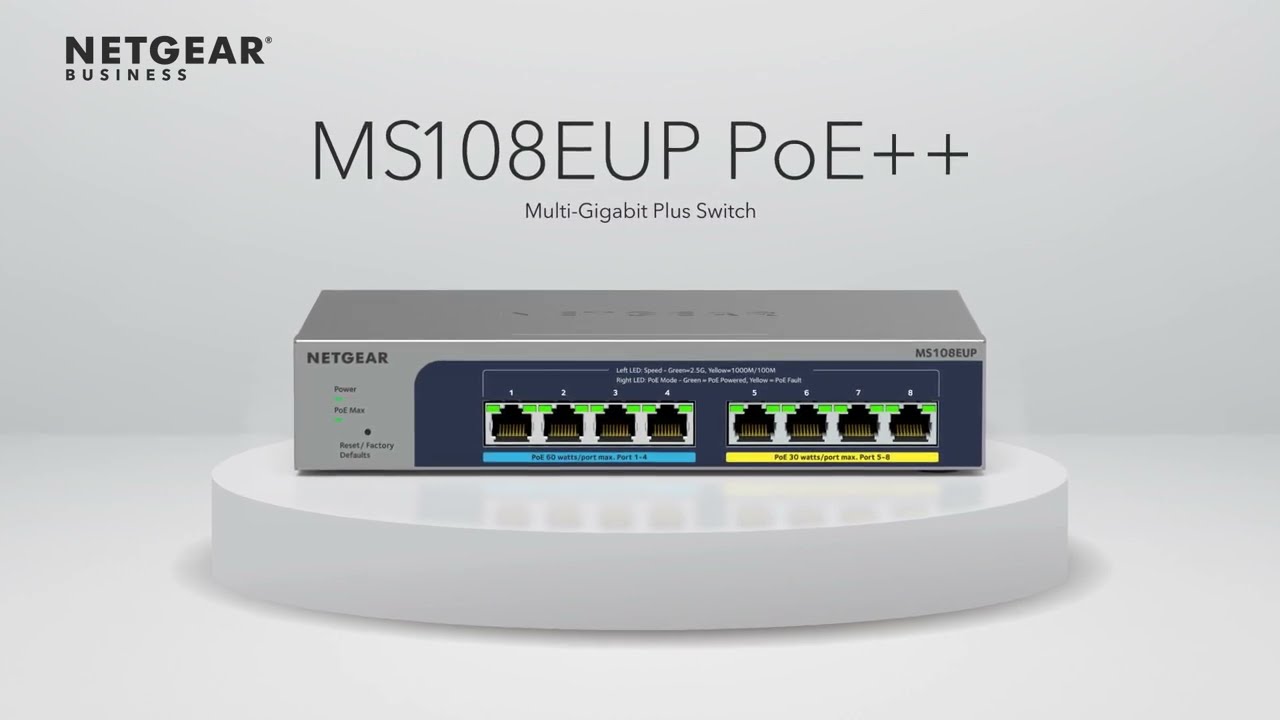 NETGEAR MS108EUP: wir stellen den neuen PoE++ Multi-Gigabit Plus Switch vor | NETGEAR-Business