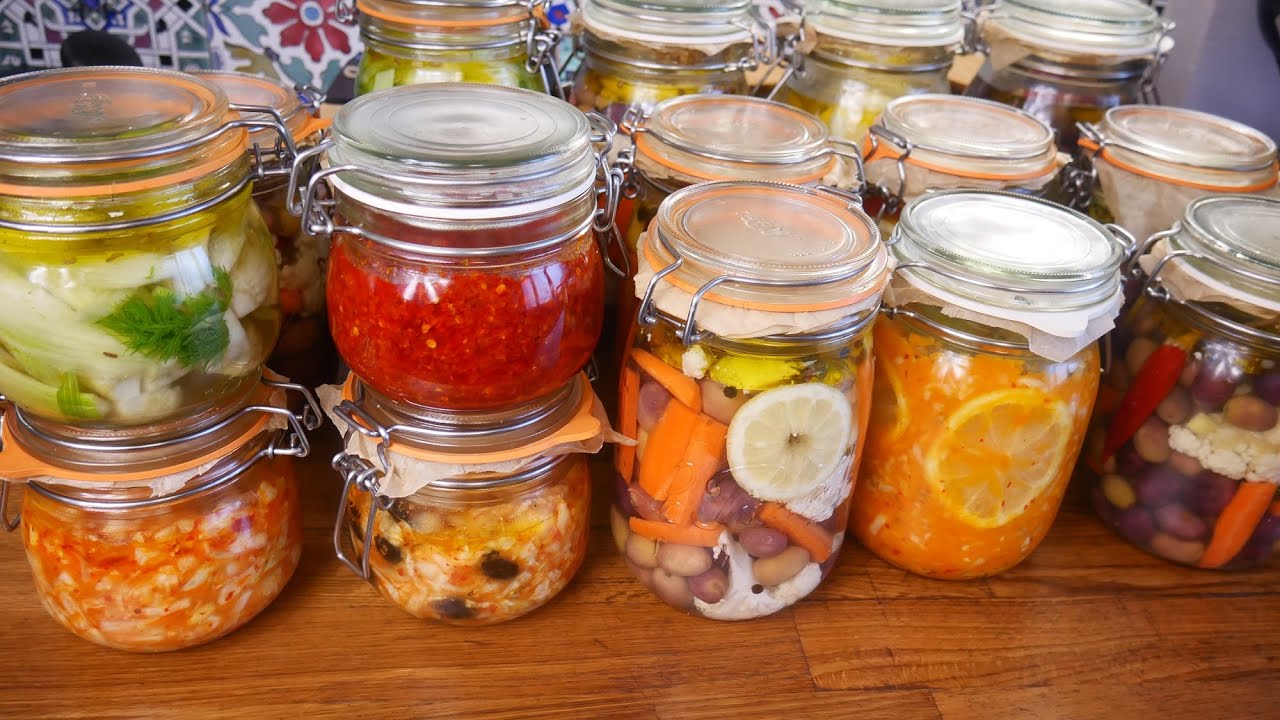 بروبيوتيك طبيعي/ الخضر المخمرة /الزيتون المخلل/les légumes lactofermentés