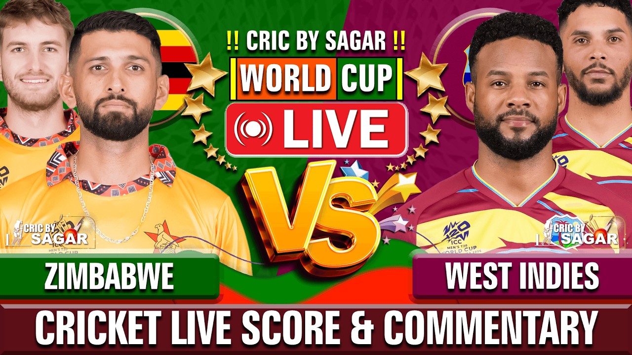 Zimbabwe vs West Indies | ZIM vs WI | Cricket Live Score & Commentary | Sagar Sinha