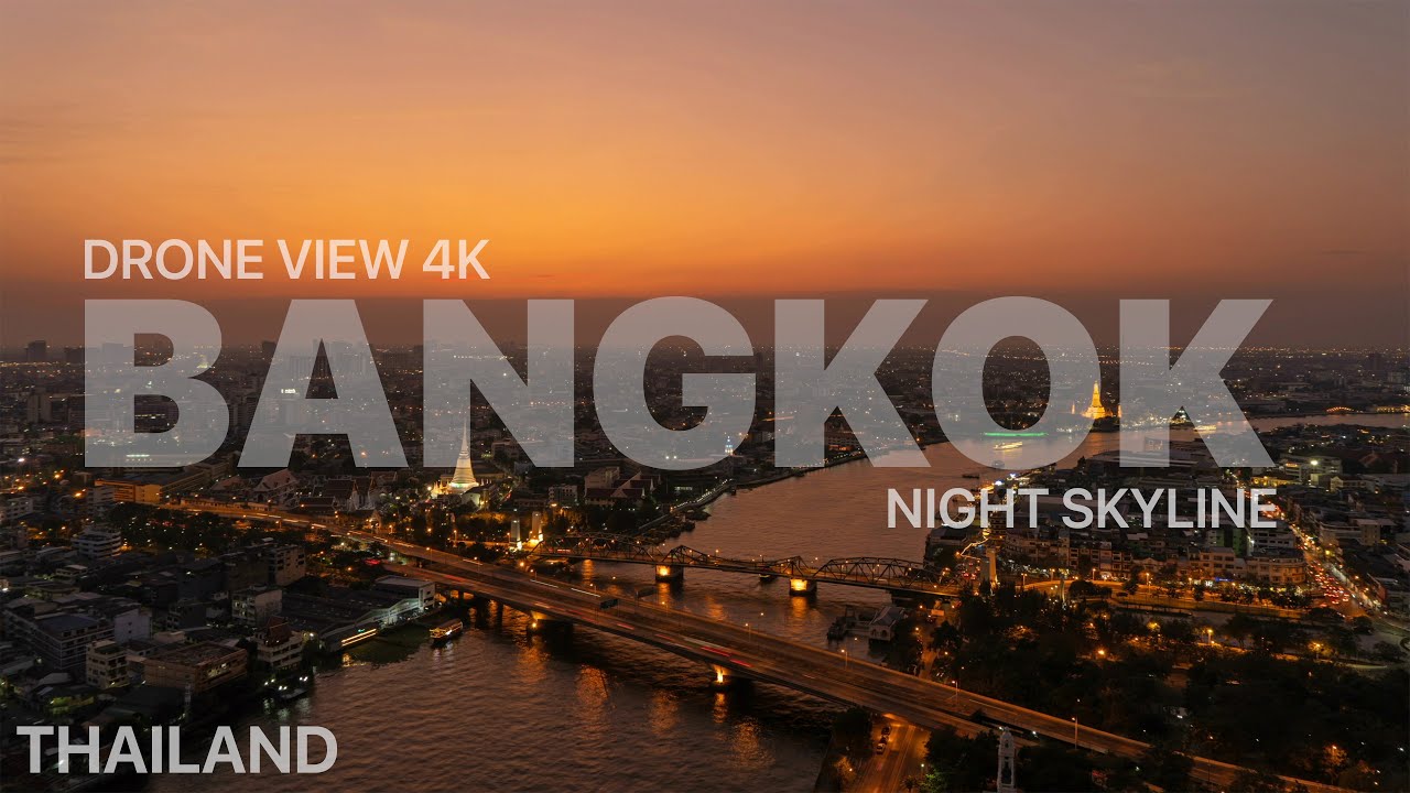 Bangkok Night Skyline 4K