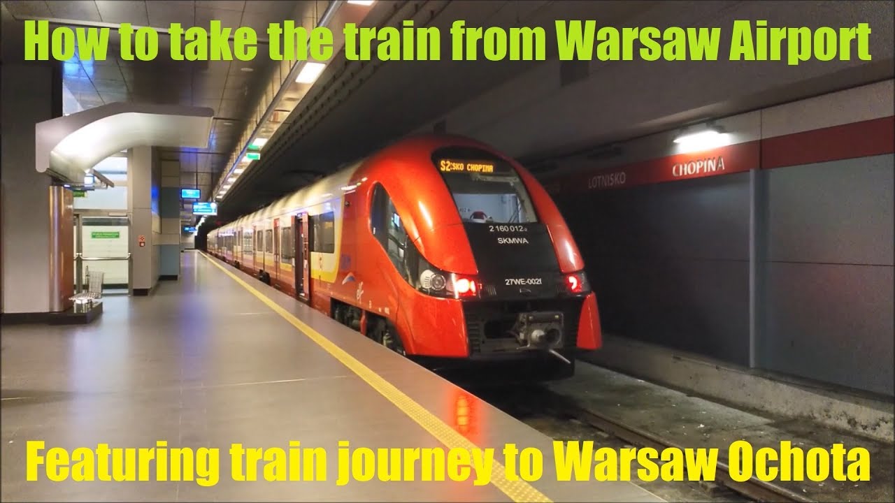 How to get to town from Warsaw Airport by train - featuring Line S2 and Pesa Elf 27WE