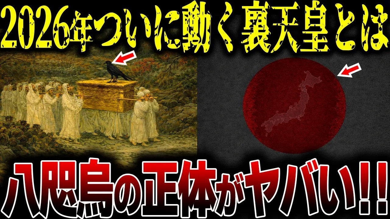 八咫烏とは何者だったのか…2026年ついに動く歴史から抹消された封印一族と３本脚が導く裏天皇の真相【都市伝説】【予言】