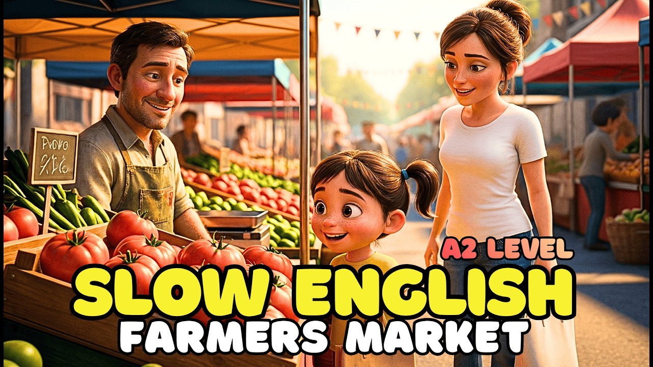 Buying Vegetables | 4K | Easy English Listening Practice (A2 Level)