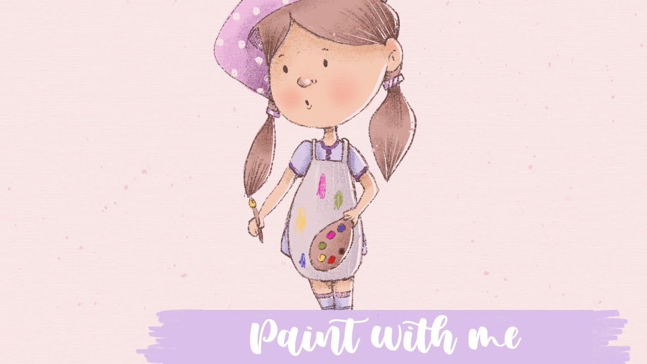 DRAW WITH ME-PROCREATE TUTORIAL SPEED PAINTING CARTOON CUTE GIRL