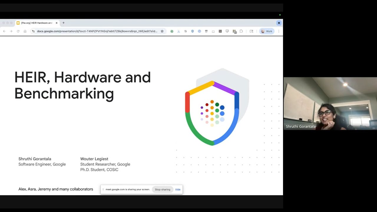 HEIR, Hardware and Benchmarking w/ Shruthi Gorantala and Wouter Legiest