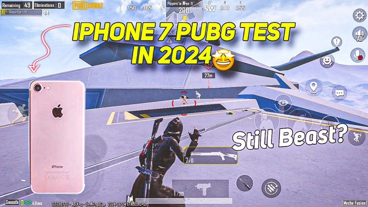 iPhone 7 PUBG Test in 2024|| Should You Buy or Not || 40fps Gameplay 🔥