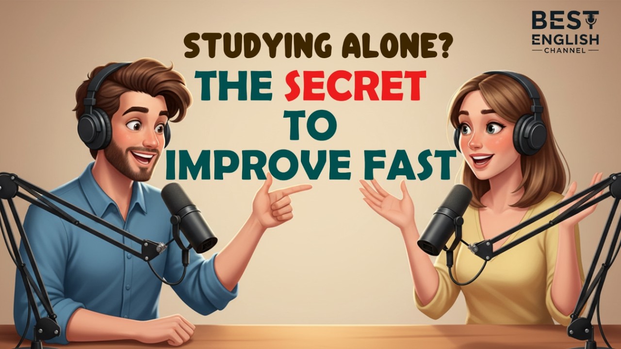 The Solo Study Secret - Improve Your English Fast - Easy Podcast Conversation | #englishpodcast