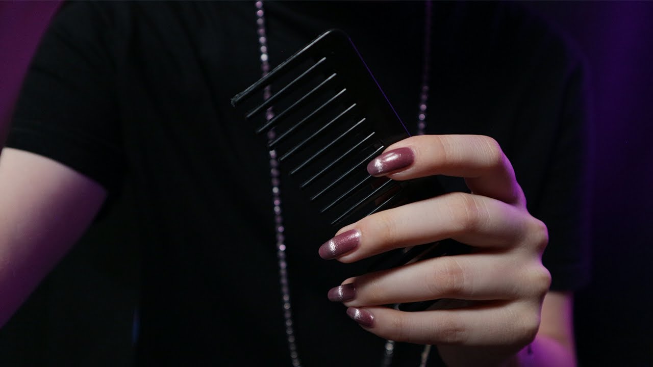 [ASMR] slowly combing your hair + realistic head scatches (no talking)