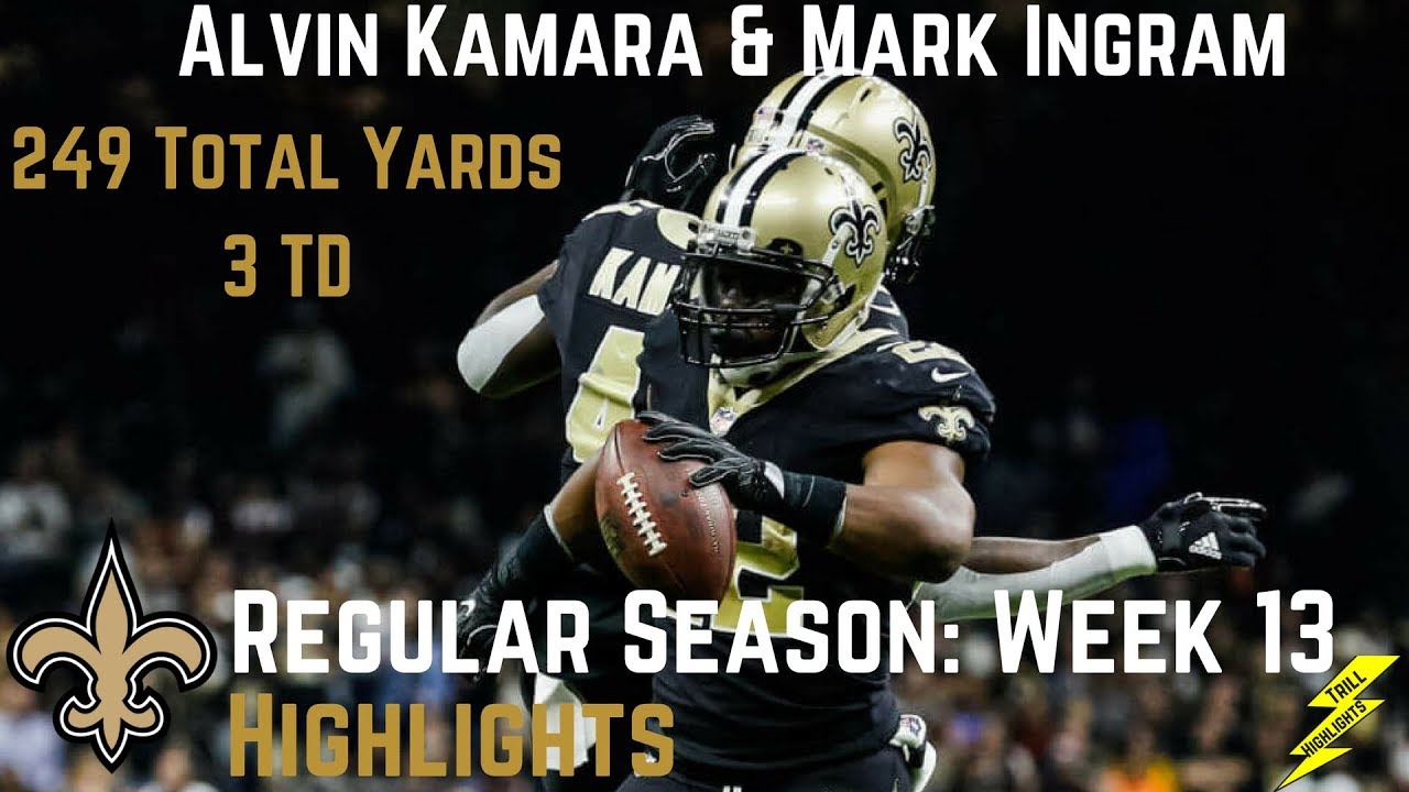 Alvin Kamara & Mark Ingram Week 13 Regular Season Highlights Best Duo | 12/03/2017