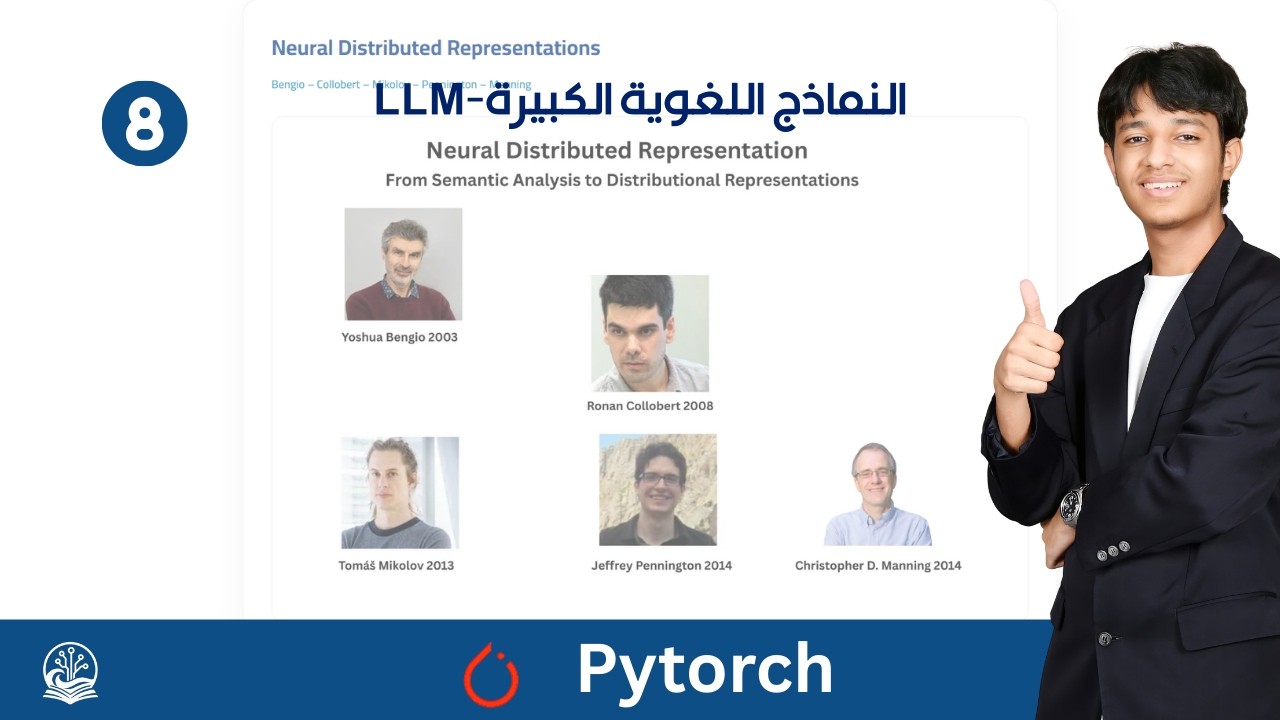 #8- تمثيل الكلمات باستخدام الشبكات العصبية و المتجهات الكثيفة المستمرة-Large Language Models- LLM