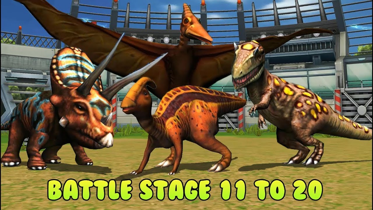 JURASSIC PARK BUILDER - BATTLE ARENA (STAGE 11 TO 20)