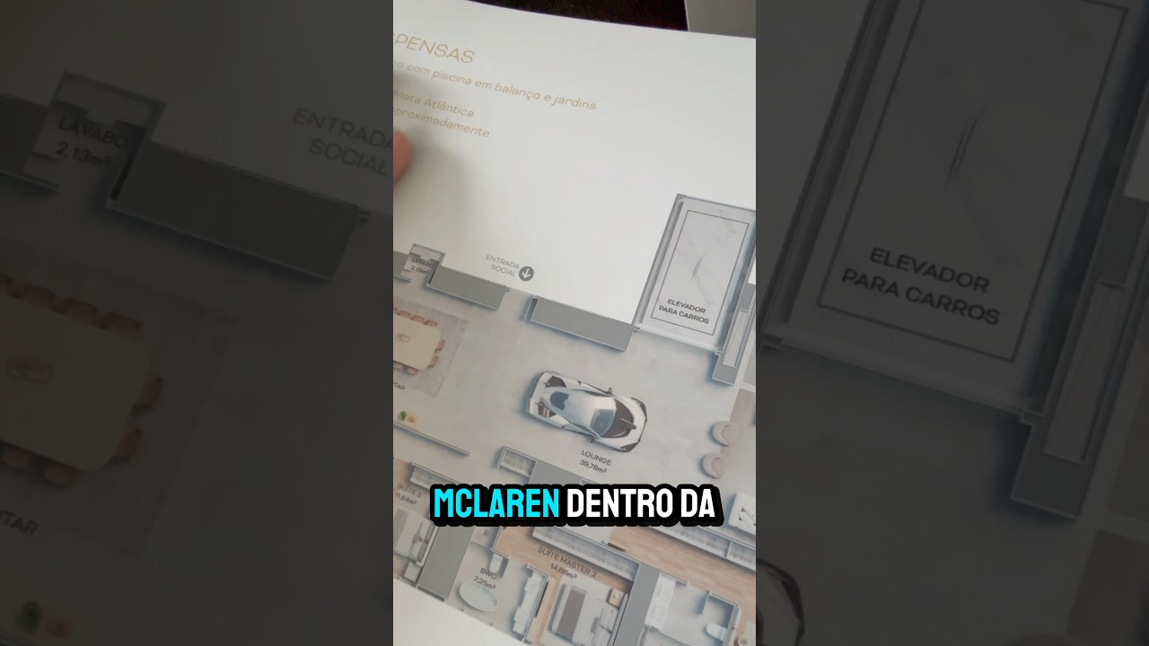 Veja o alto luxo das mansões suspensas do Senna Tower com vaga de carro dentro do apartamento