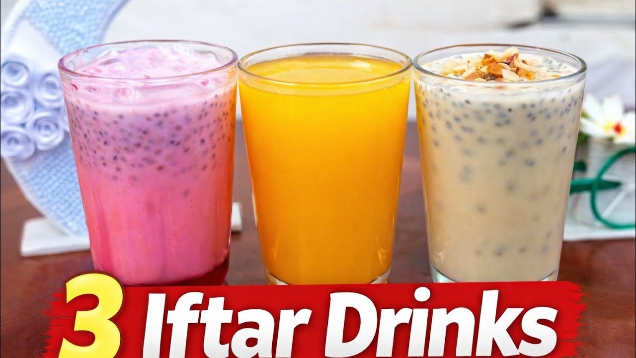 Three Mazedar Drinks For Iftar🌙🌙 || Three Iftar Drinks ✨✨ 