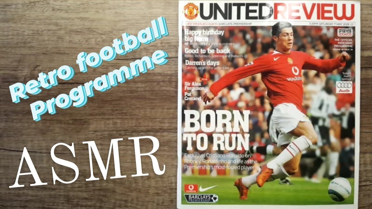 (ASMR - page turning sounds) Retro football programmes #1