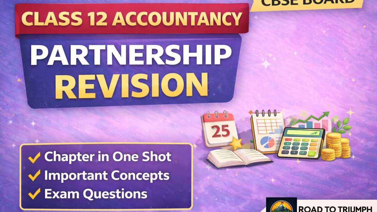 Class 12 Accountancy | Partnership Revision Chapters 3 to 6 (Basic) | CBSE Board 2026