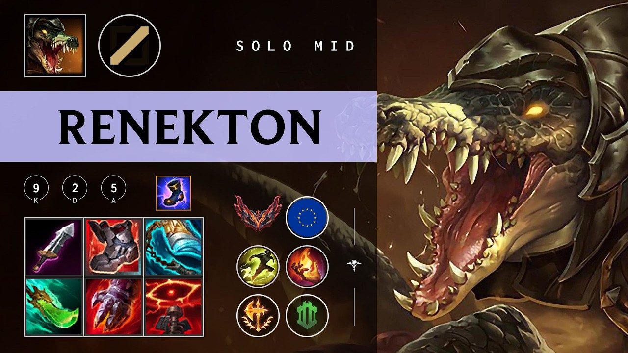 Renekton Mid vs Yasuo - EUW Grandmaster Patch 26.04
