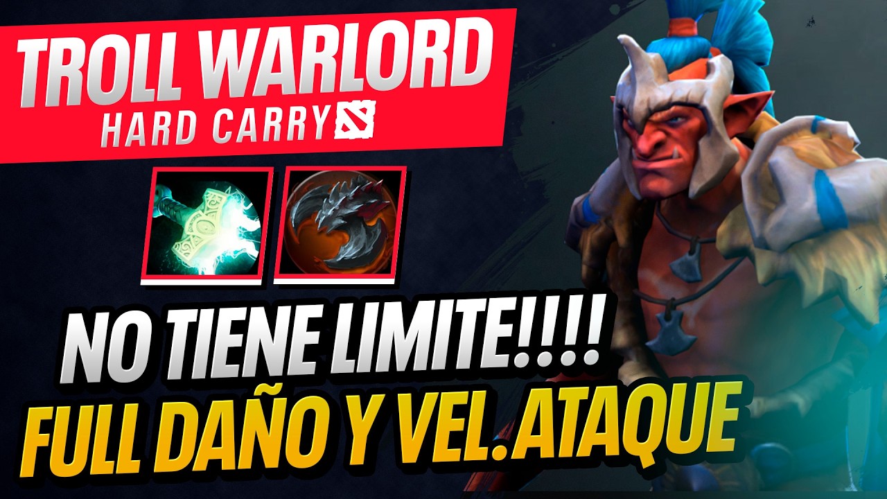 PEGA DEMASIADO RAPIDO CON ESTA BUILD MUY FUERTE -FULL DAÑO CON ESTA BUILDl GUIA TROLL WARLORD DOTA 2
