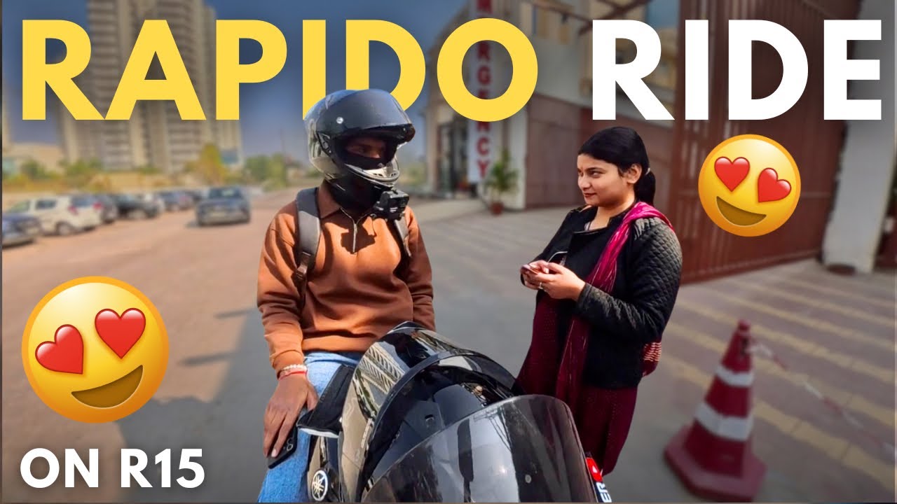 Rapido Ride Gone Funny 😂 | Madam ka Dupatta Fas Gaya! | R15 Ride Vlog